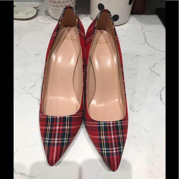 J. Crew Shoes - J crew plaid heels